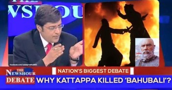 katappa and  arnab goswami on timesnow