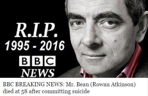 mr bean death